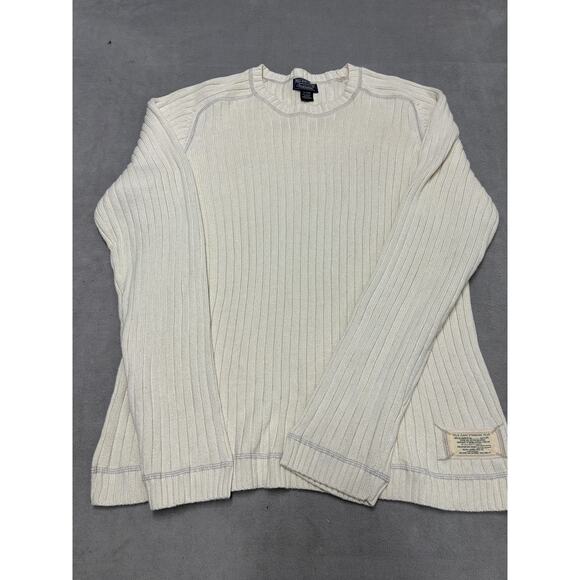 Ralph Lauren Other - Polo Jeans Company Ralph Lauren Sweater Mens XL Cream Ribbed Crewneck Patch